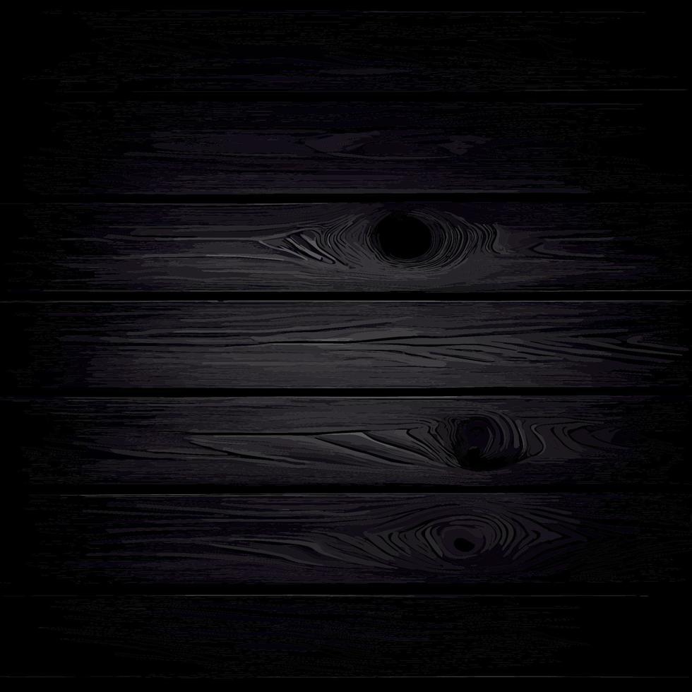Dark wood texture with knots, board background - Vector