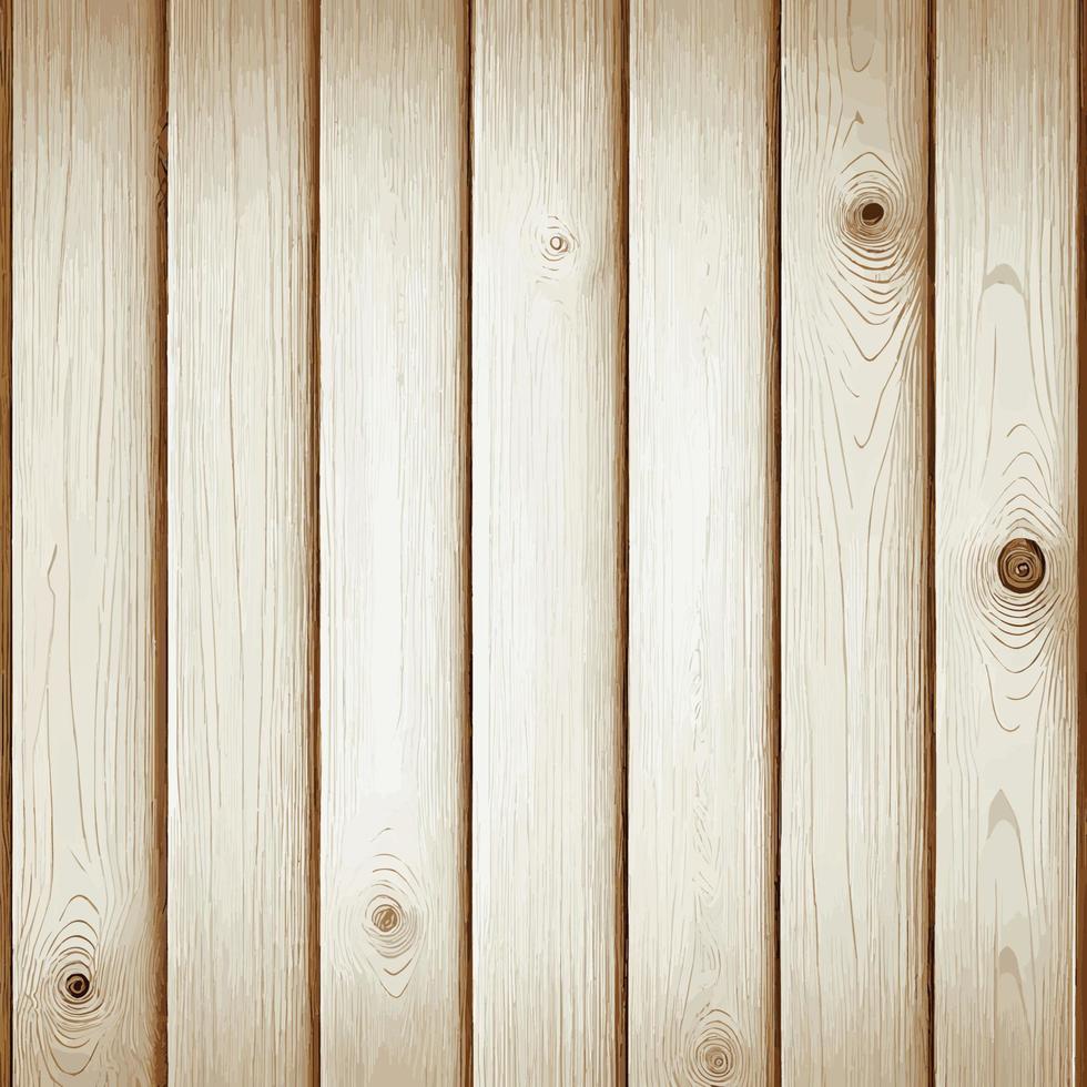 textura de madera clara con nudos, fondo de tablón - vector