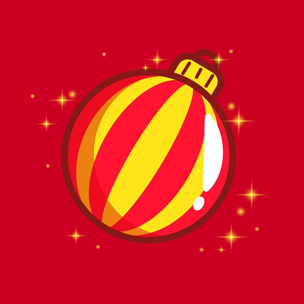 3D Rendering christmas decoration vector