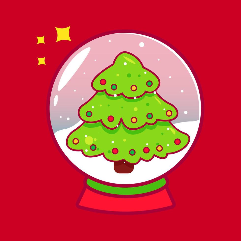 3D Rendering christmas decoration vector