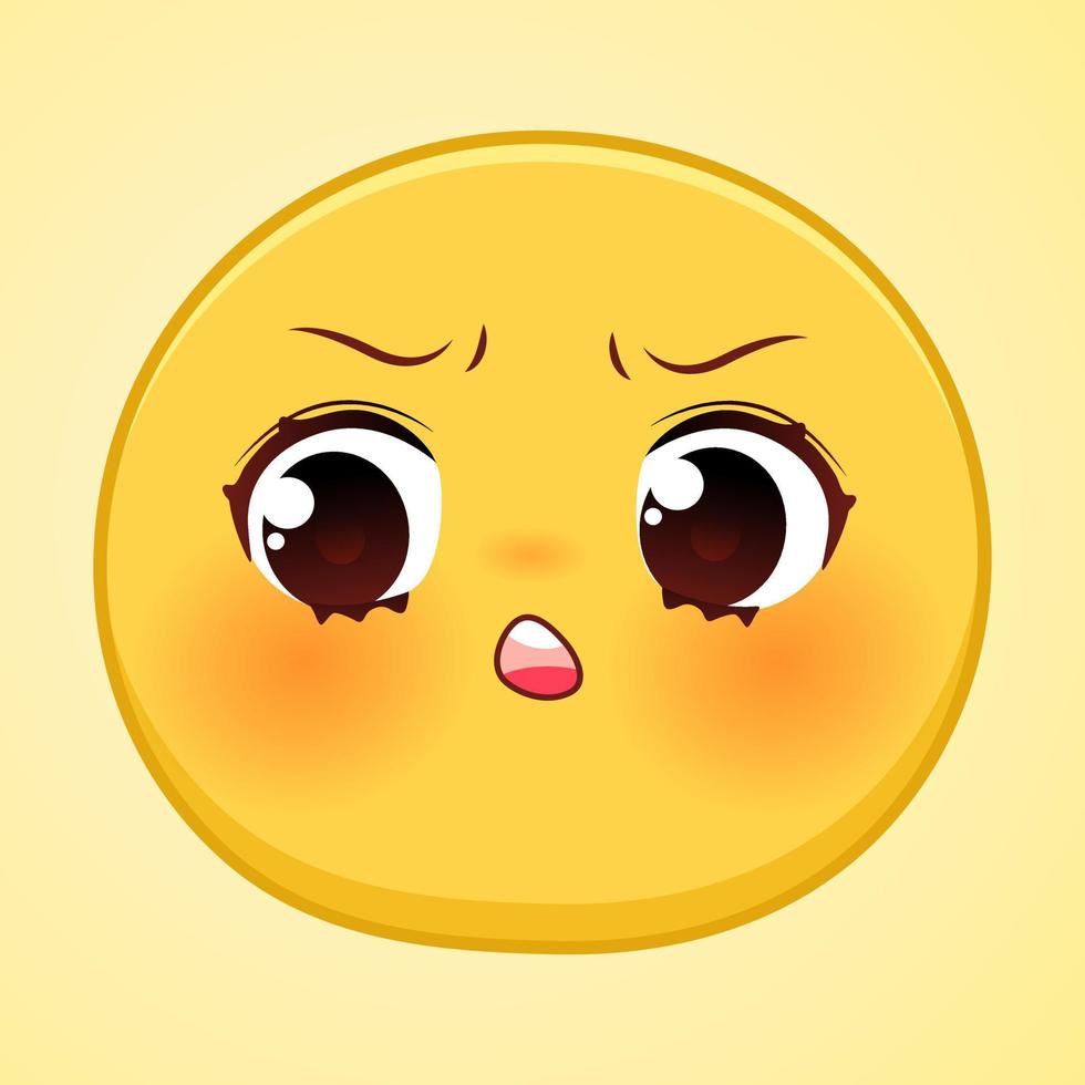 expression of emotion concept set. cartoon illustration emotion face of human vector