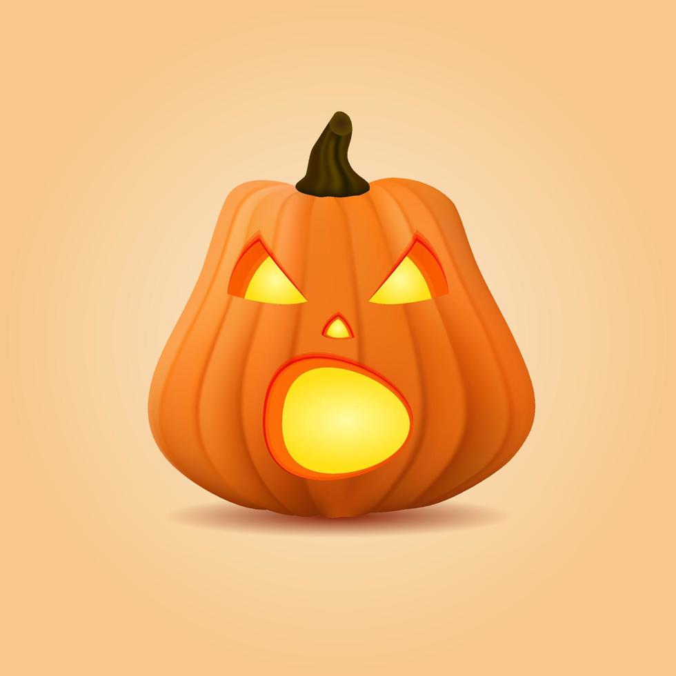 3D rendering spooky halloween decoration vector