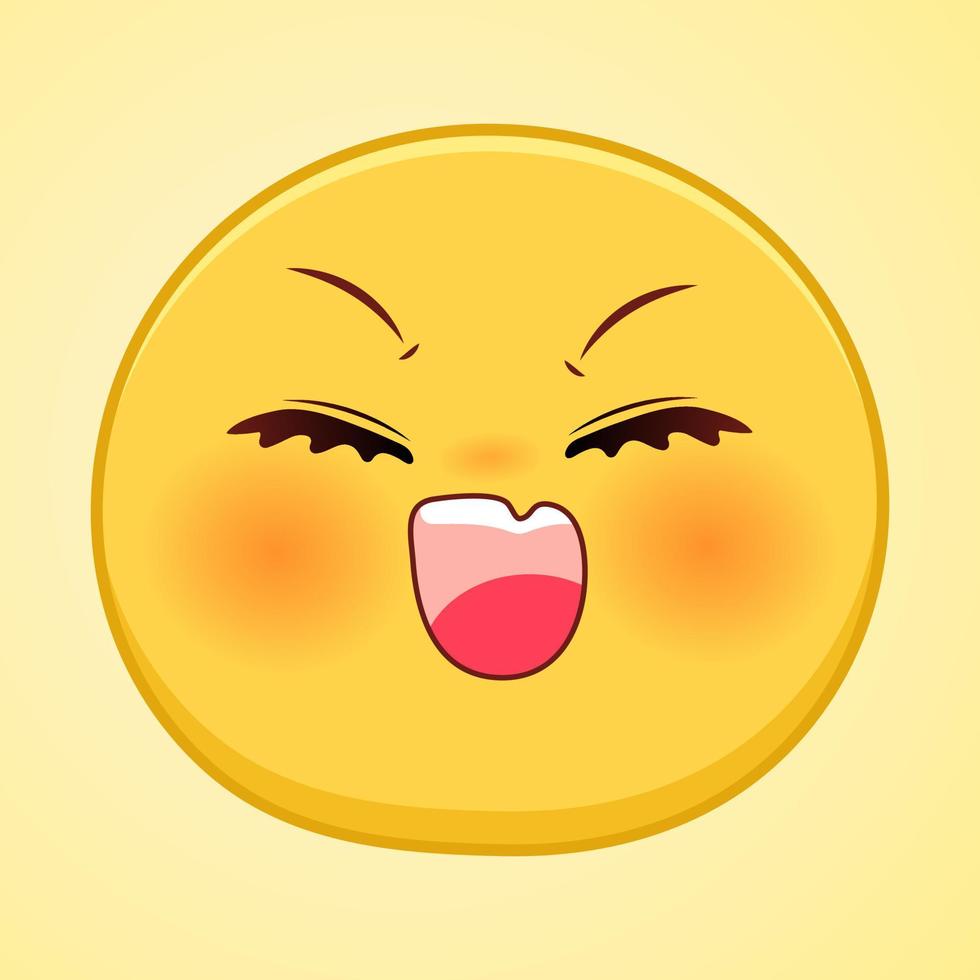 expression of emotion concept set. cartoon illustration emotion face of human vector