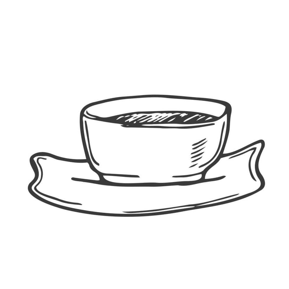 Sauce in a bowl vector illustration hand drawing sketch