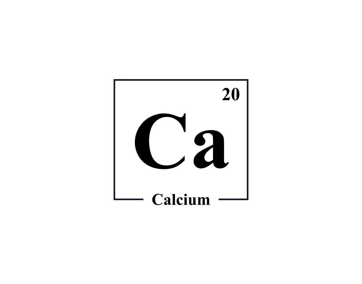 Calcium icon vector. 20 Ca Calcium vector