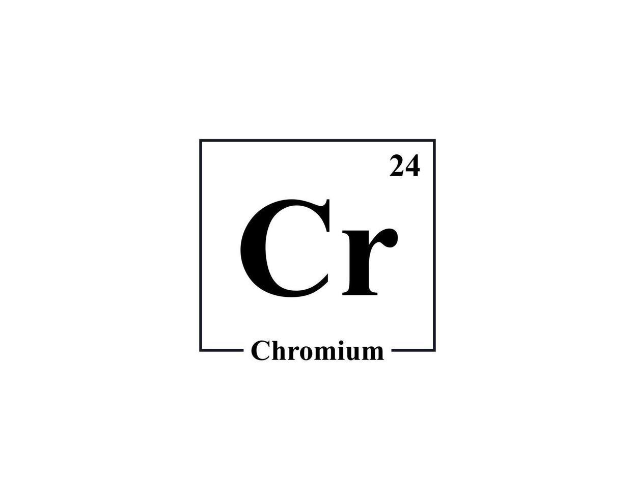 Chromium icon vector. 24 Cr Chromium vector