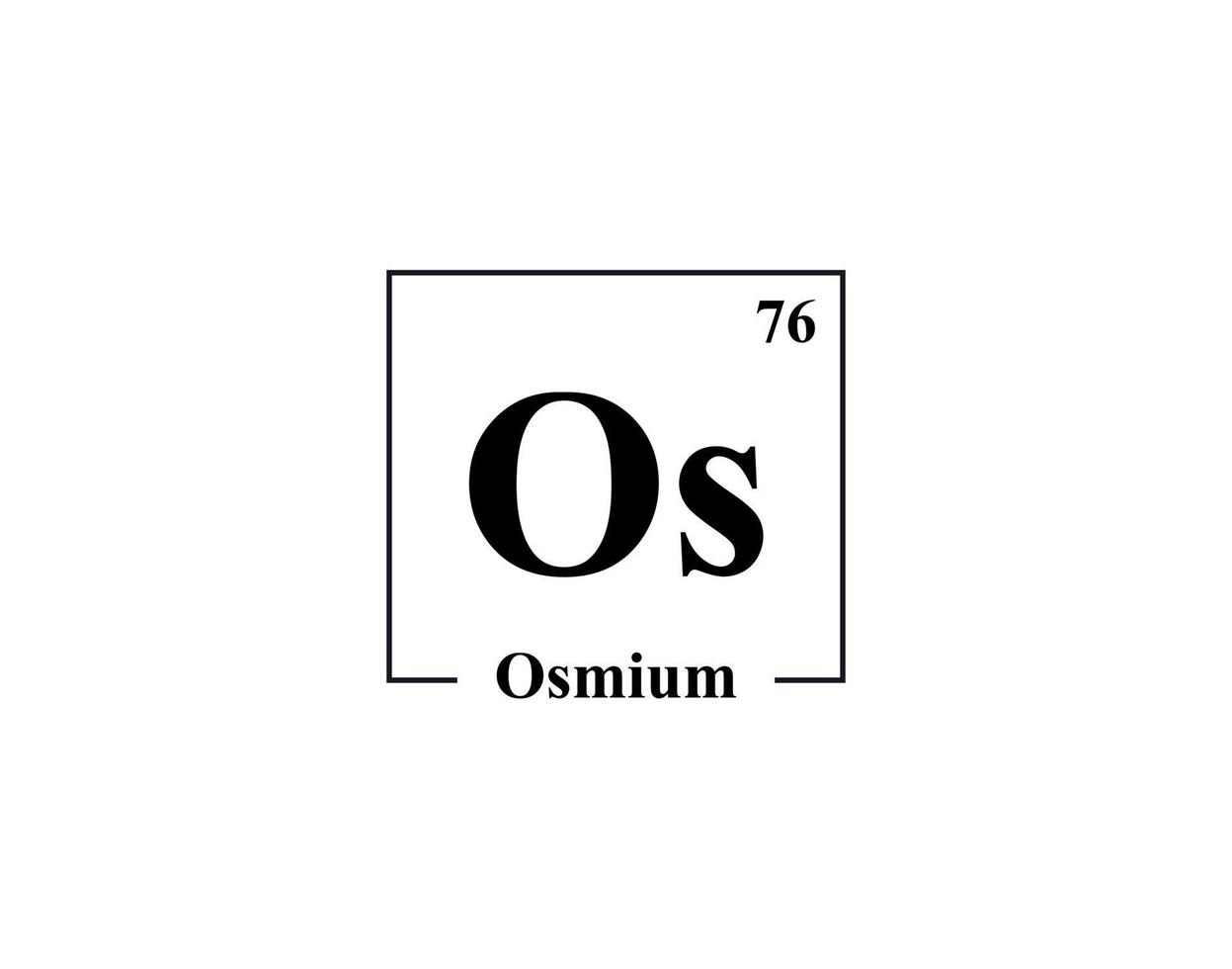 Osmium icon vector. 76 Os Osmium vector