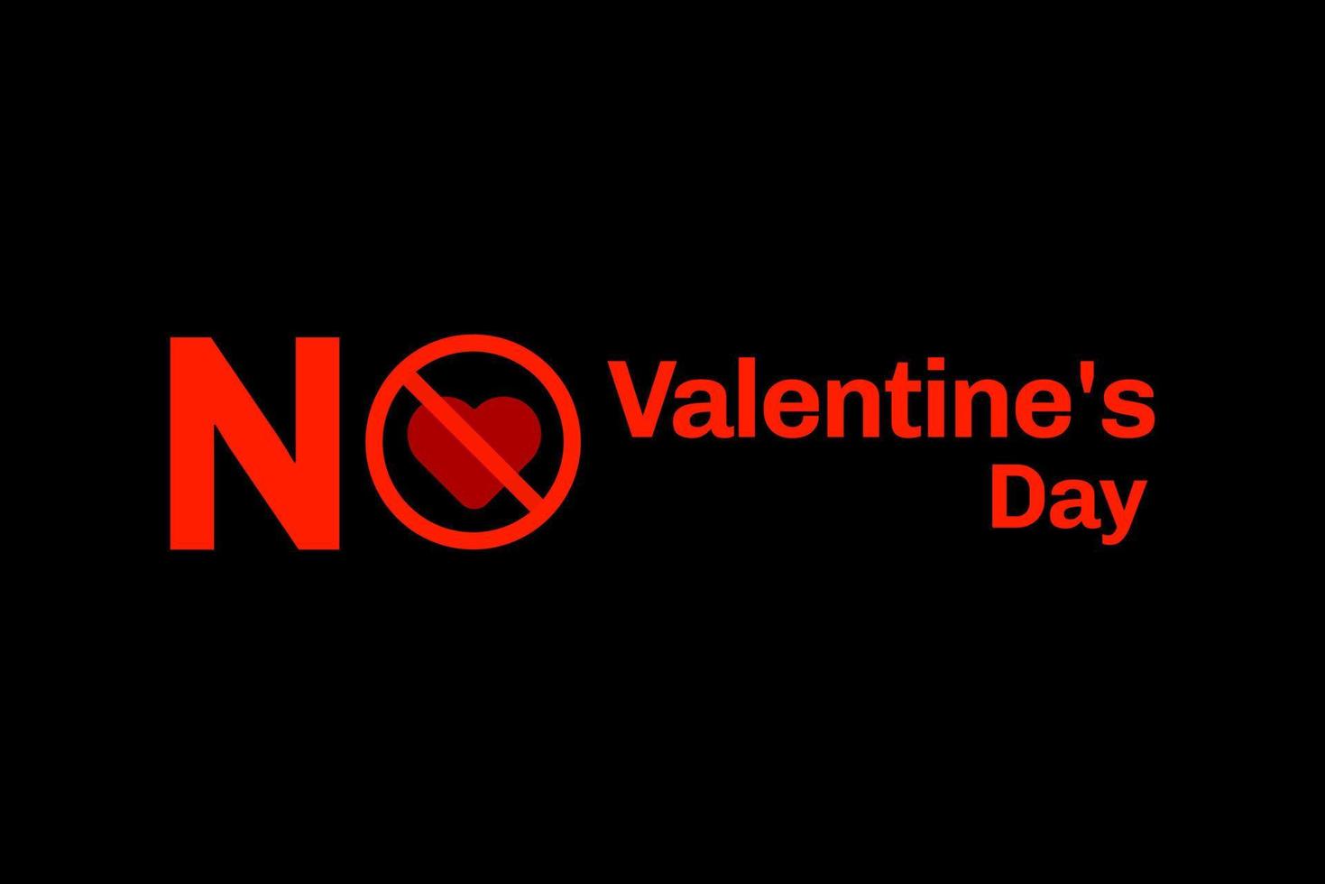 No Valentine's Day Banner vectors