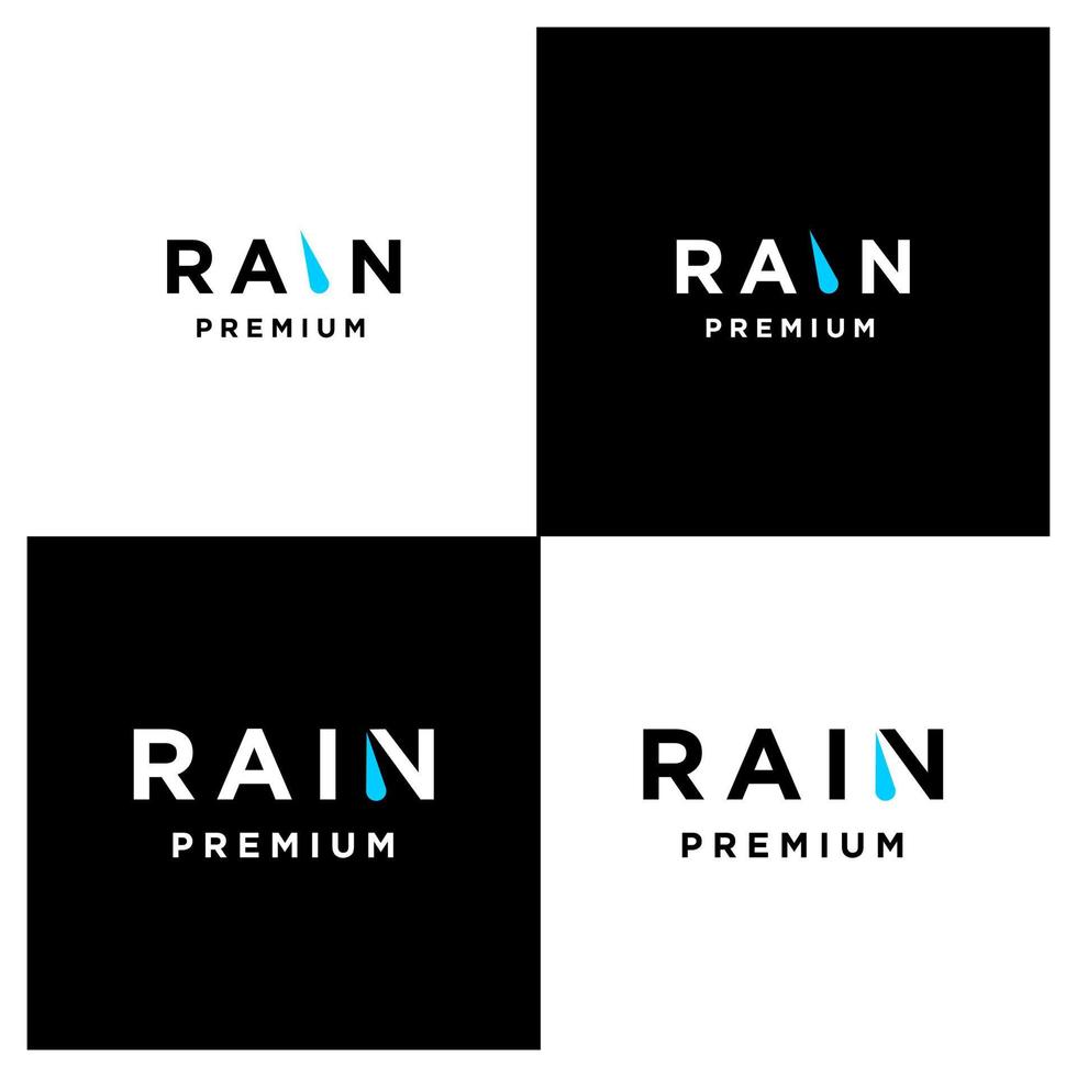 Rain Letter R Logo Icon Design Modern Logo Set Collection vector