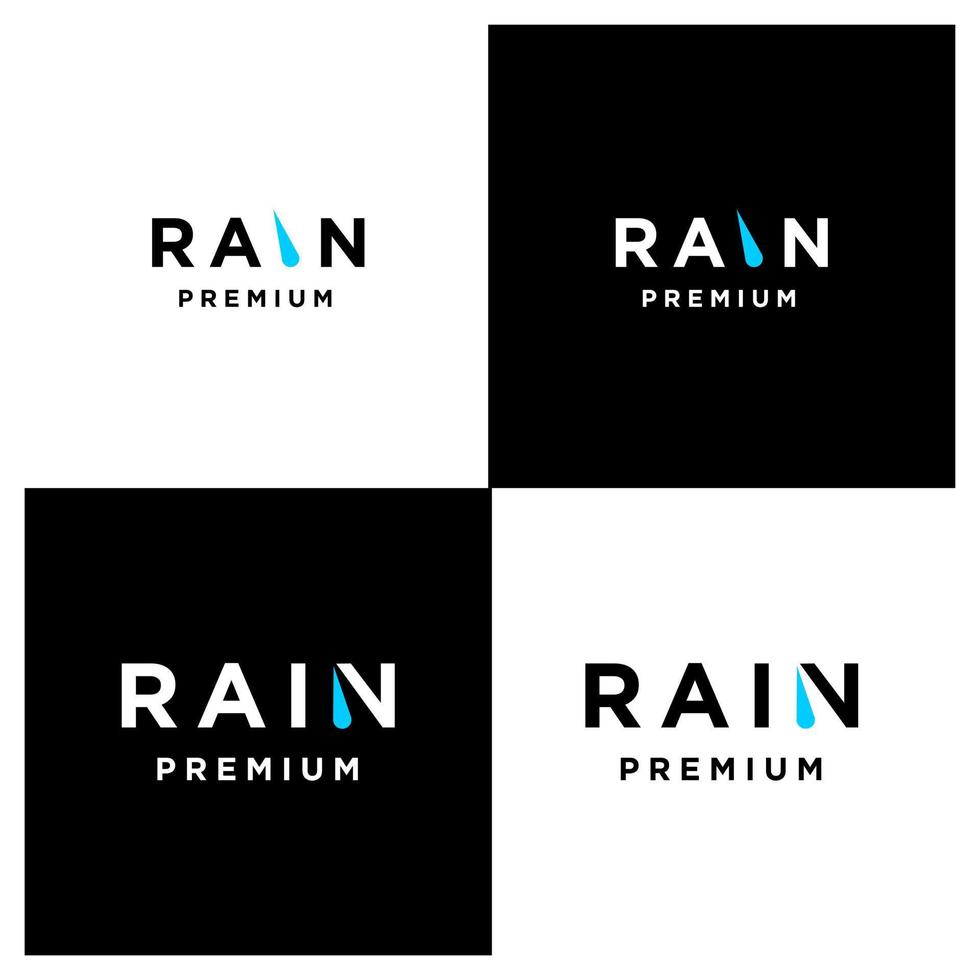 lluvia letra r logo icono diseño moderno logo set colección vector