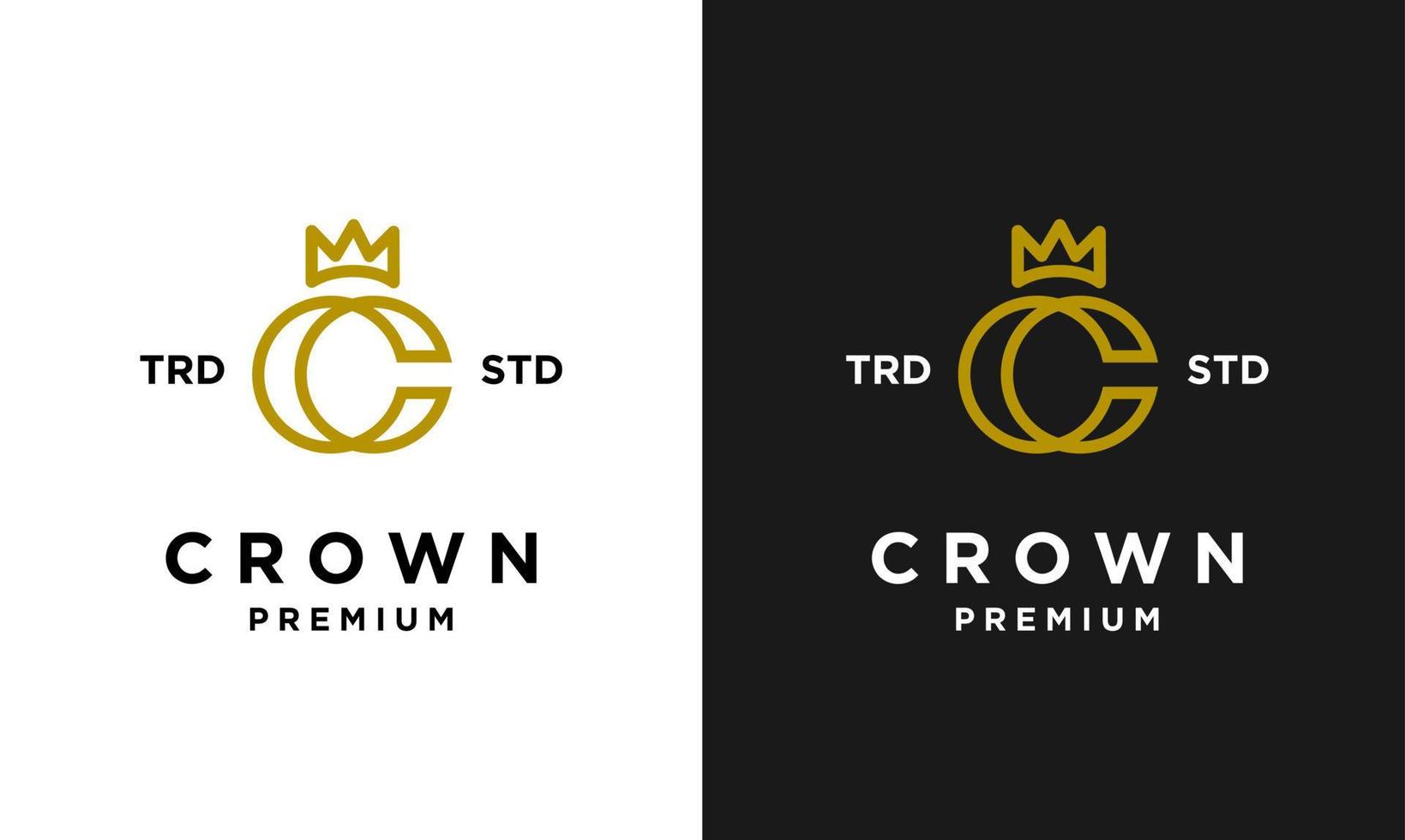 Crown letter C logo icon design vector