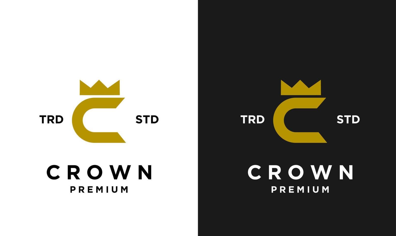 Crown letter C logo icon design vector