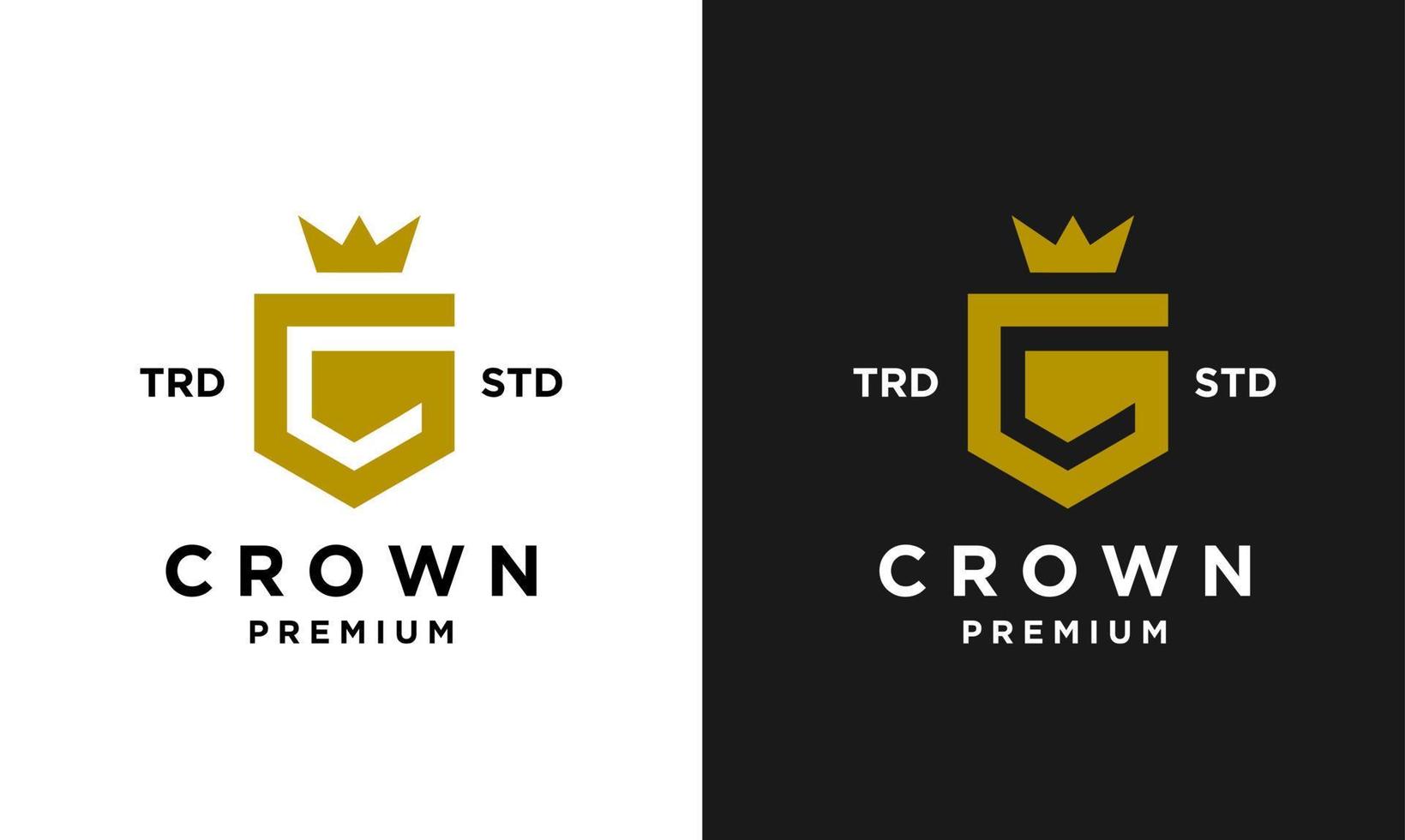 Crown letter C logo icon design vector