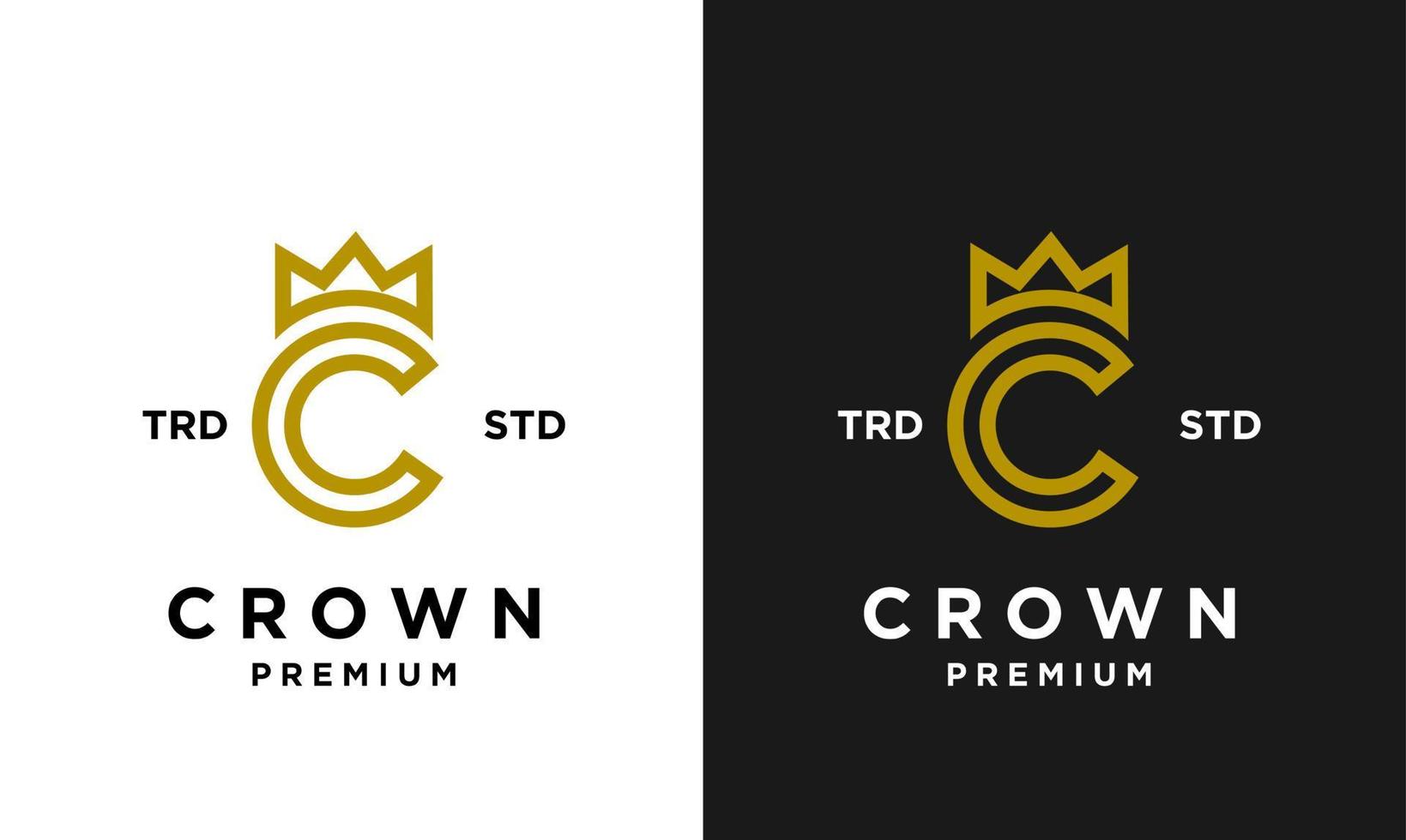 Crown letter C logo icon design vector