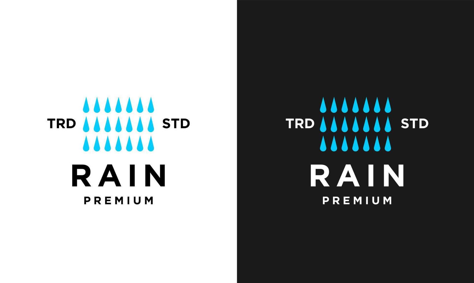 Rain Letter R Logo Icon Design Modern Logo vector