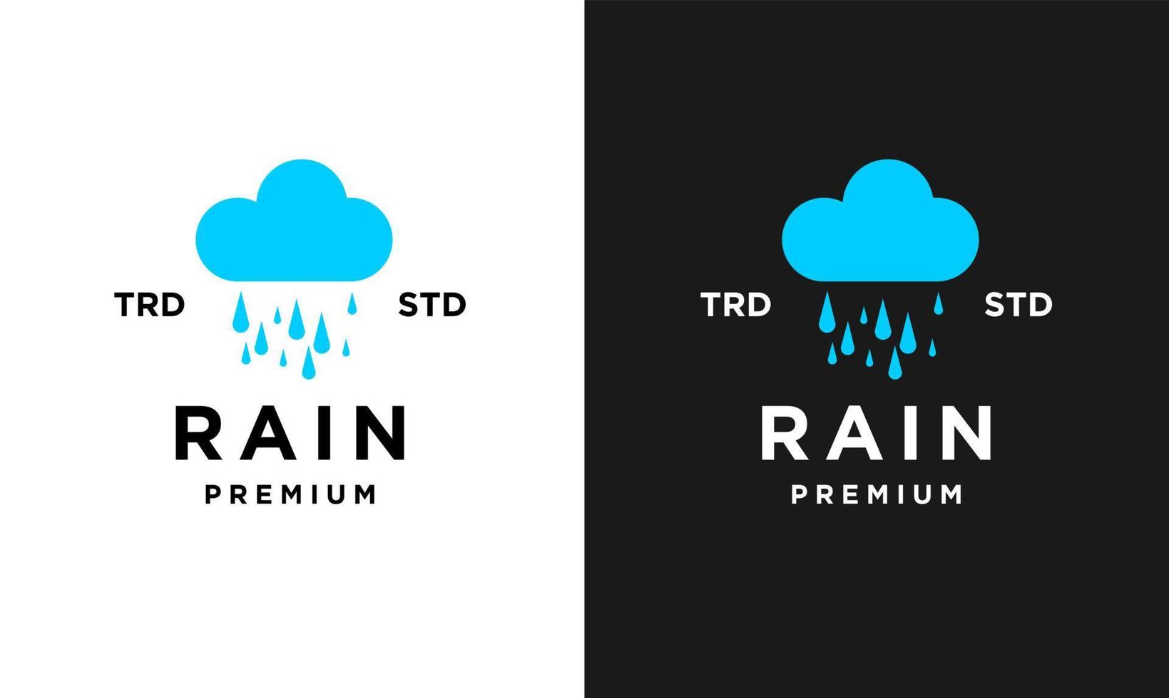 lluvia letra r logo icono diseño moderno logo vector