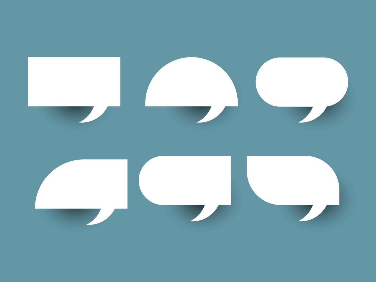 Set of speech bubble collection template design vector