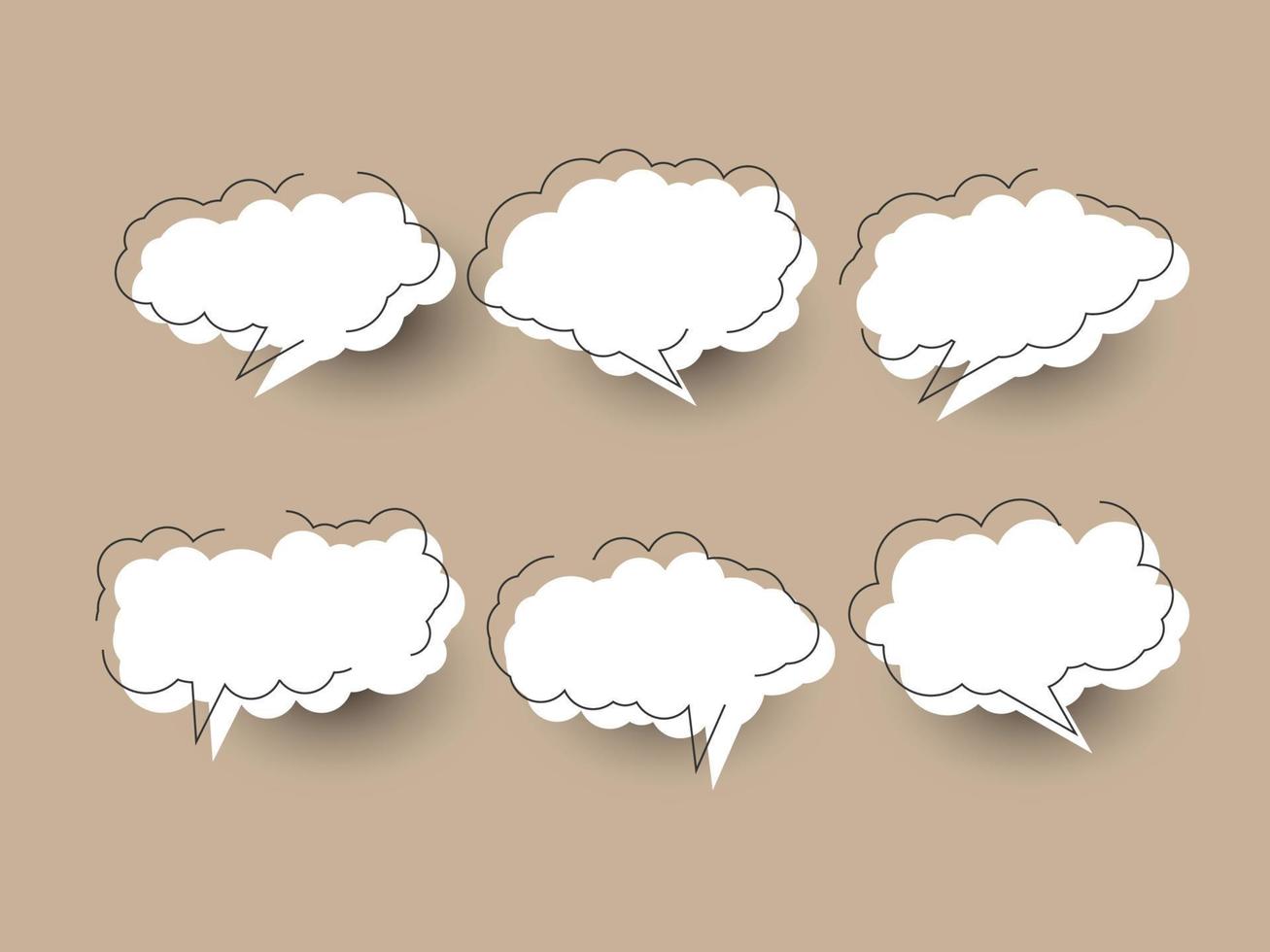 Set of speech bubble collection template design vector