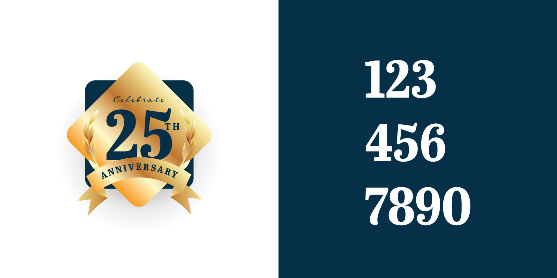 Set 12 years anniversary label illustration template design 18916810
