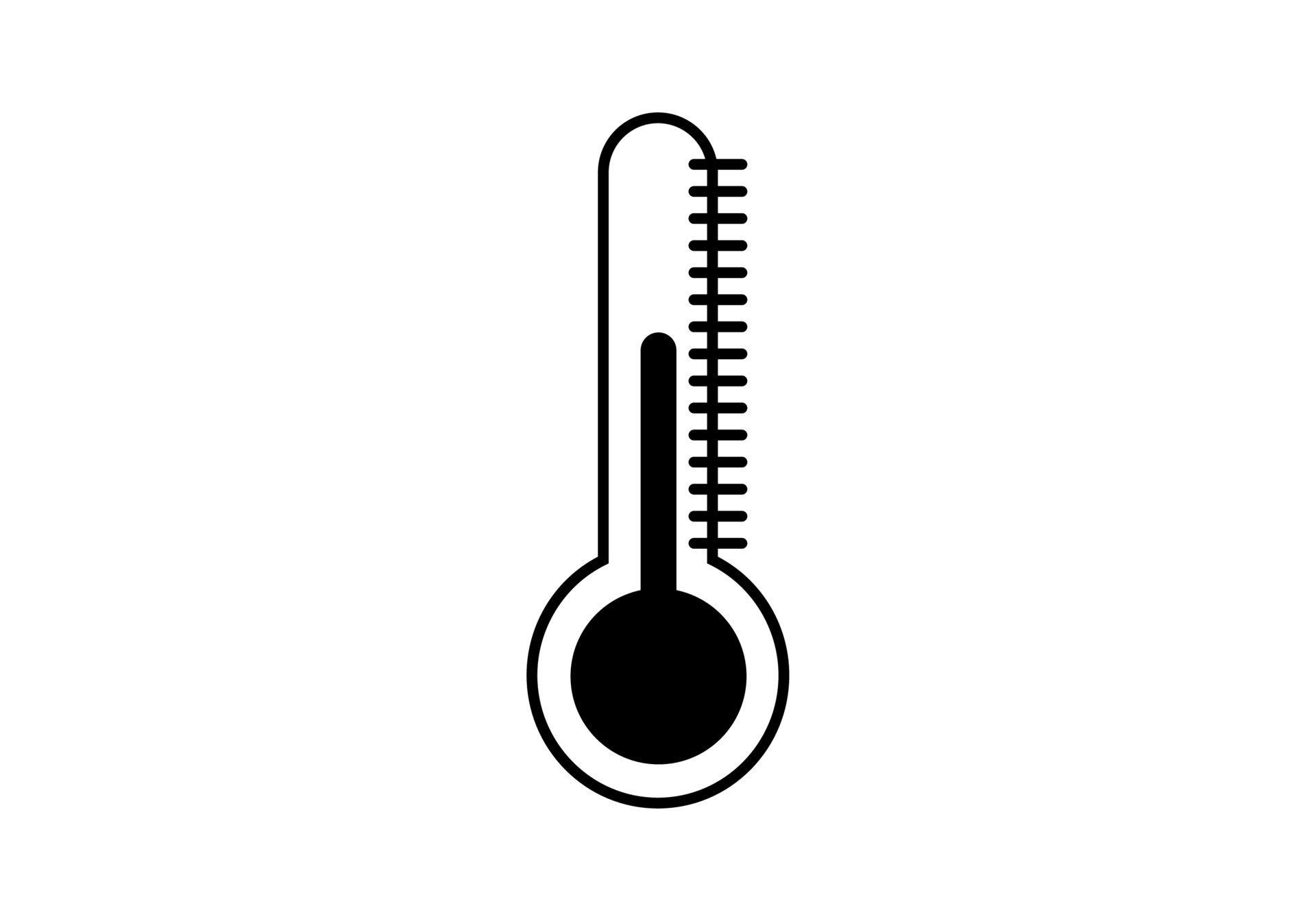 Heat thermometer icon - measurement symbol Vector Image