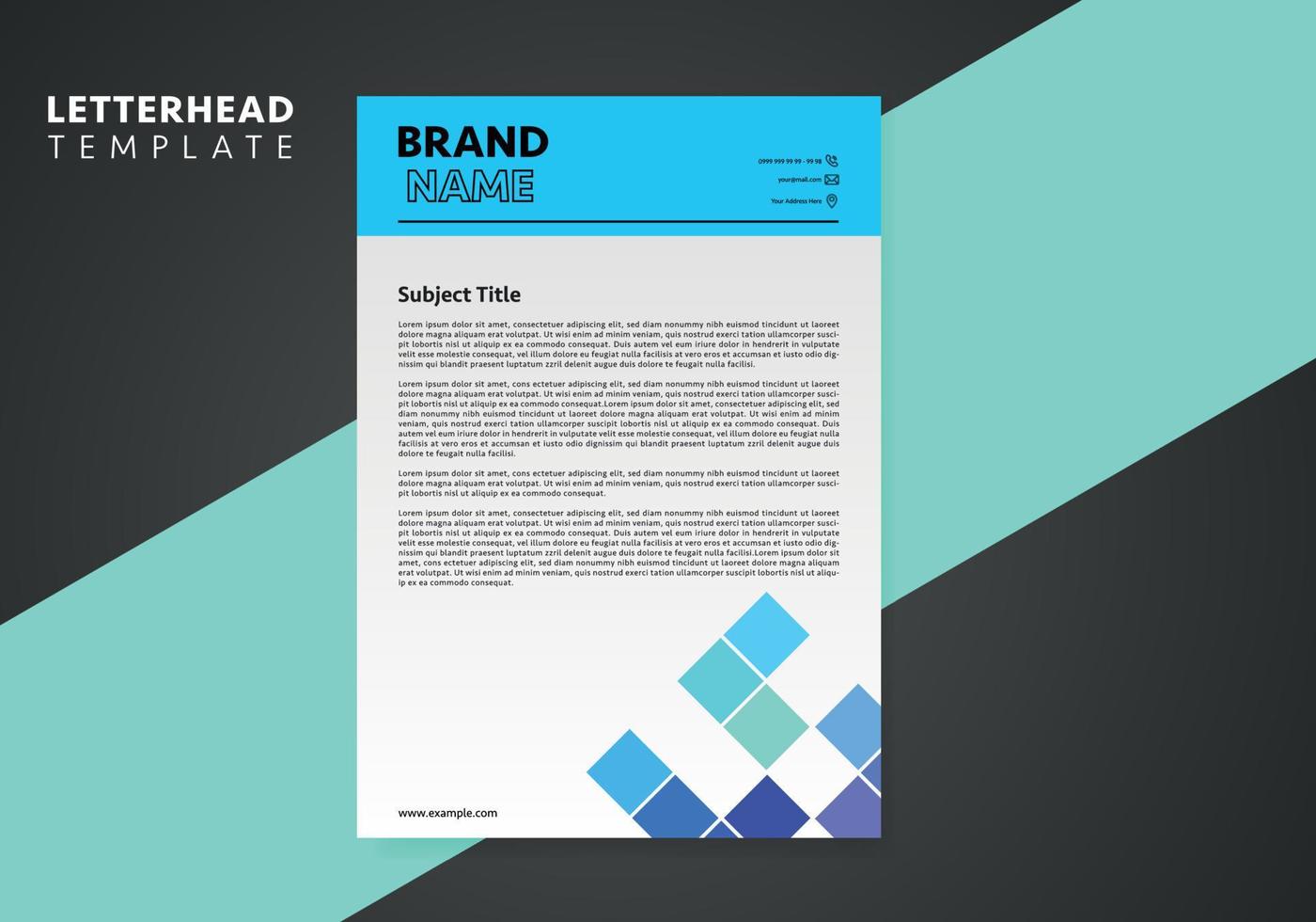 corporate modern letterhead design template. creative modern letter head design template for your project. letterhead, letter head, Business letterhead design. vector
