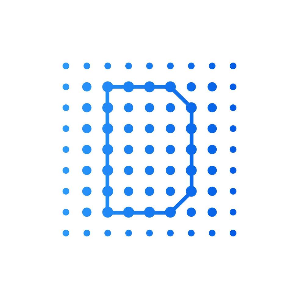 Initial D Dots Square Logo vector
