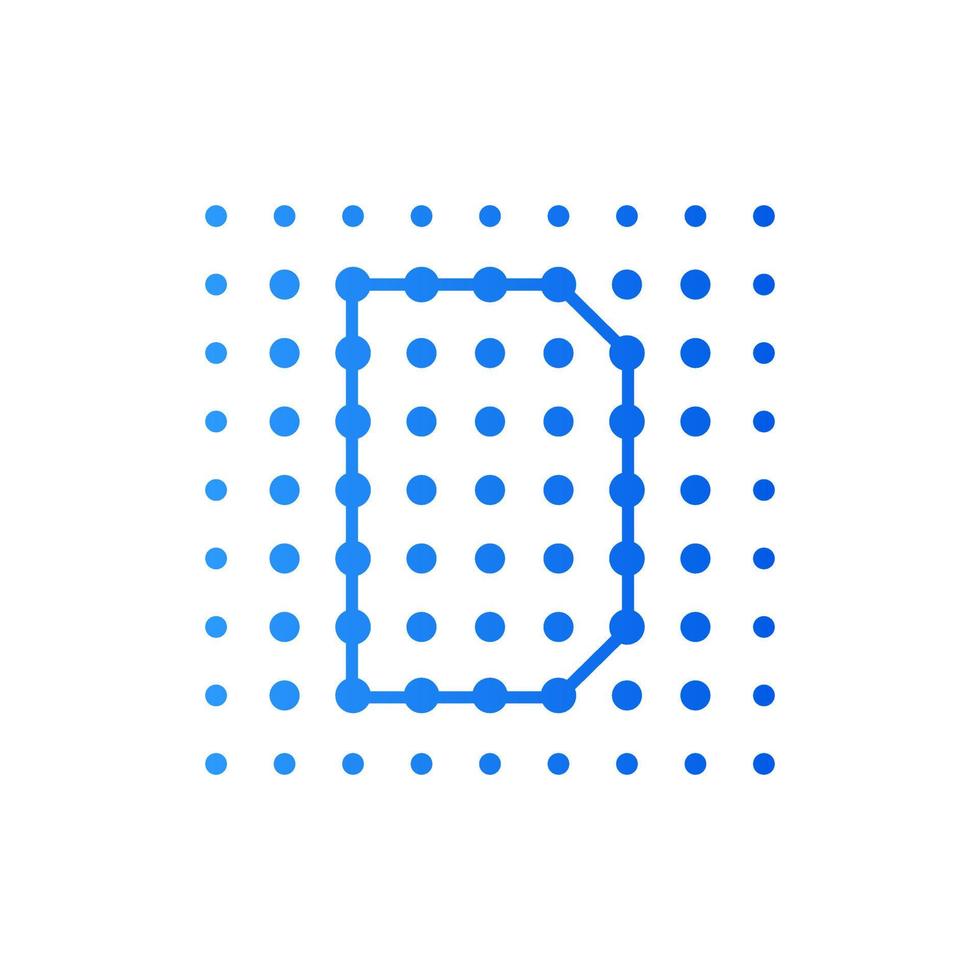 Initial D Dots Square Logo vector