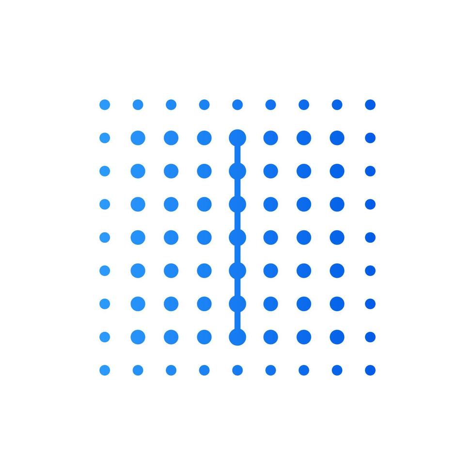 Initial I Dots Square Logo vector