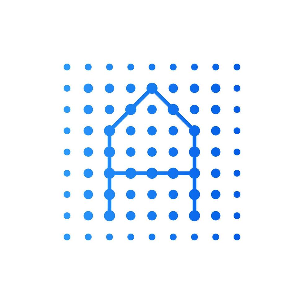 Initial A Dots Square Logo vector