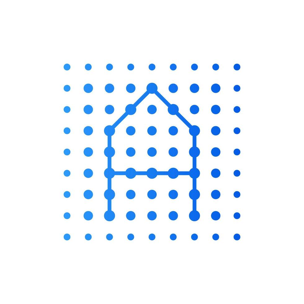 Initial A Dots Square Logo vector