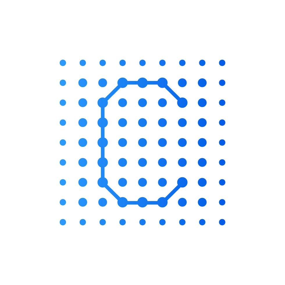 Initial C Dots Square Logo vector