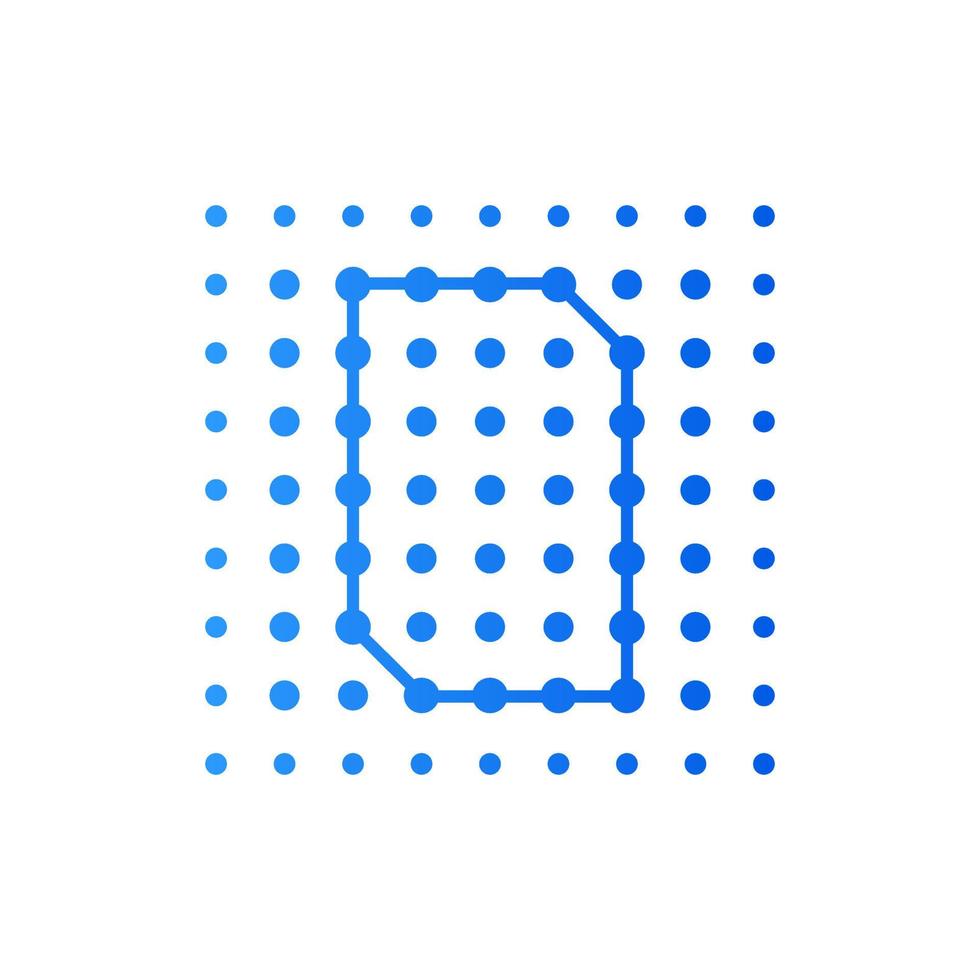 Initial O Dots Square Logo vector