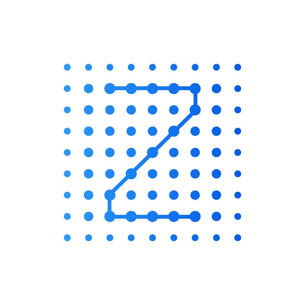 Initial Z Dots Square Logo vector