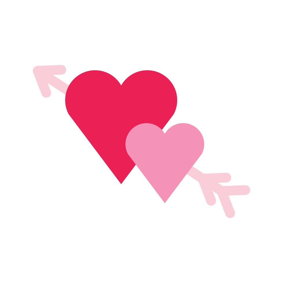 isolate vector valentine's day pink flat icon