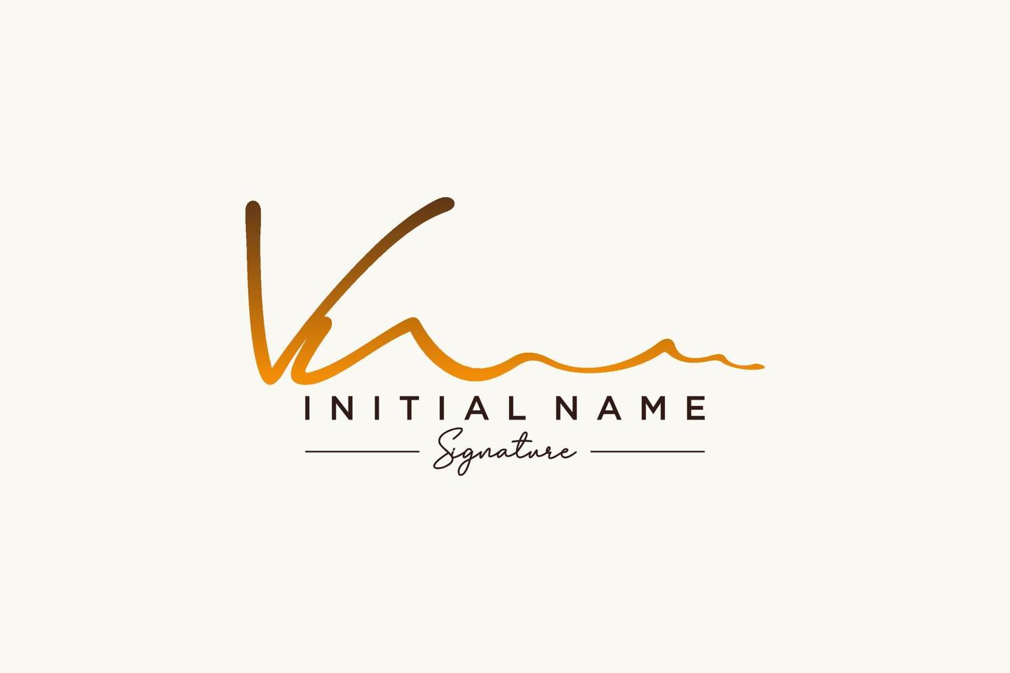 Initial VN signature logo template vector. Hand drawn Calligraphy lettering Vector illustration.