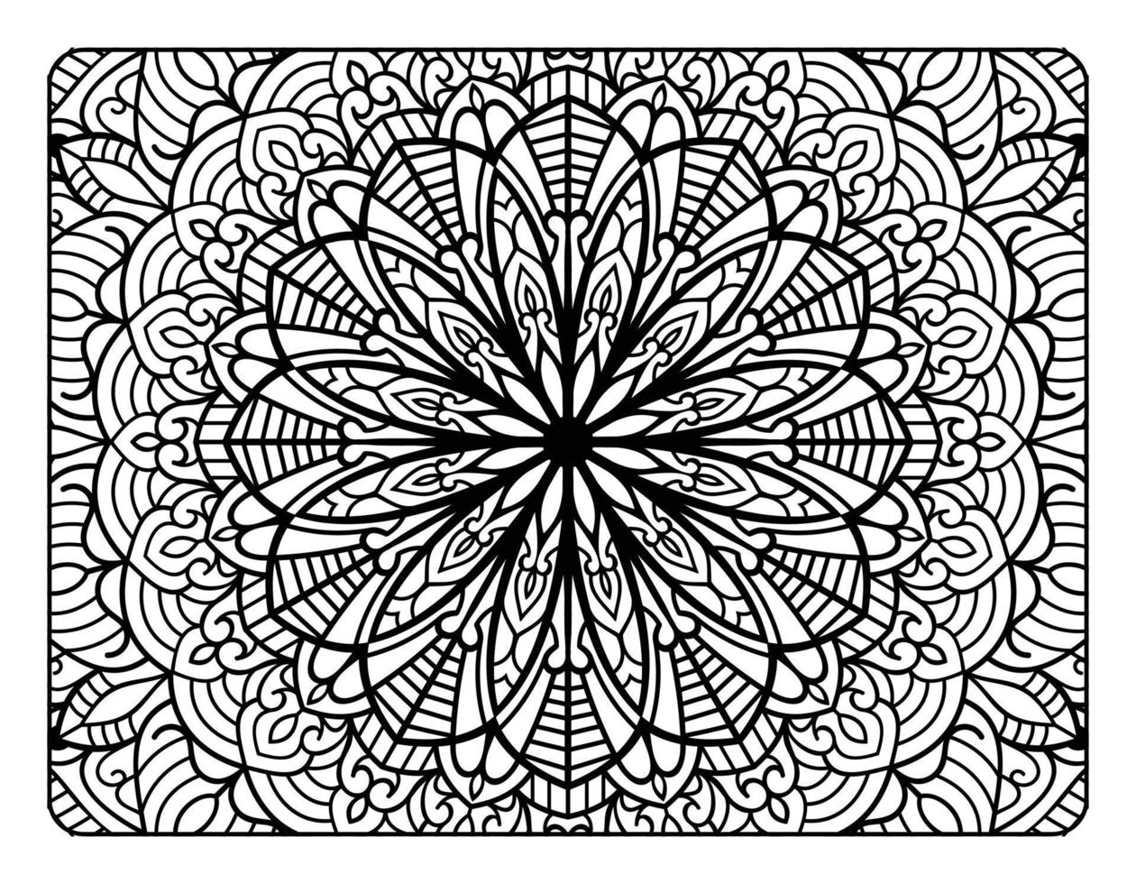 Square Mandala Coloring Pages - Adult Mandala Coloring Page For Relaxation Coloring Page For Adult Coloring Book Page With Floral Mandala Pattern Art Free Vector