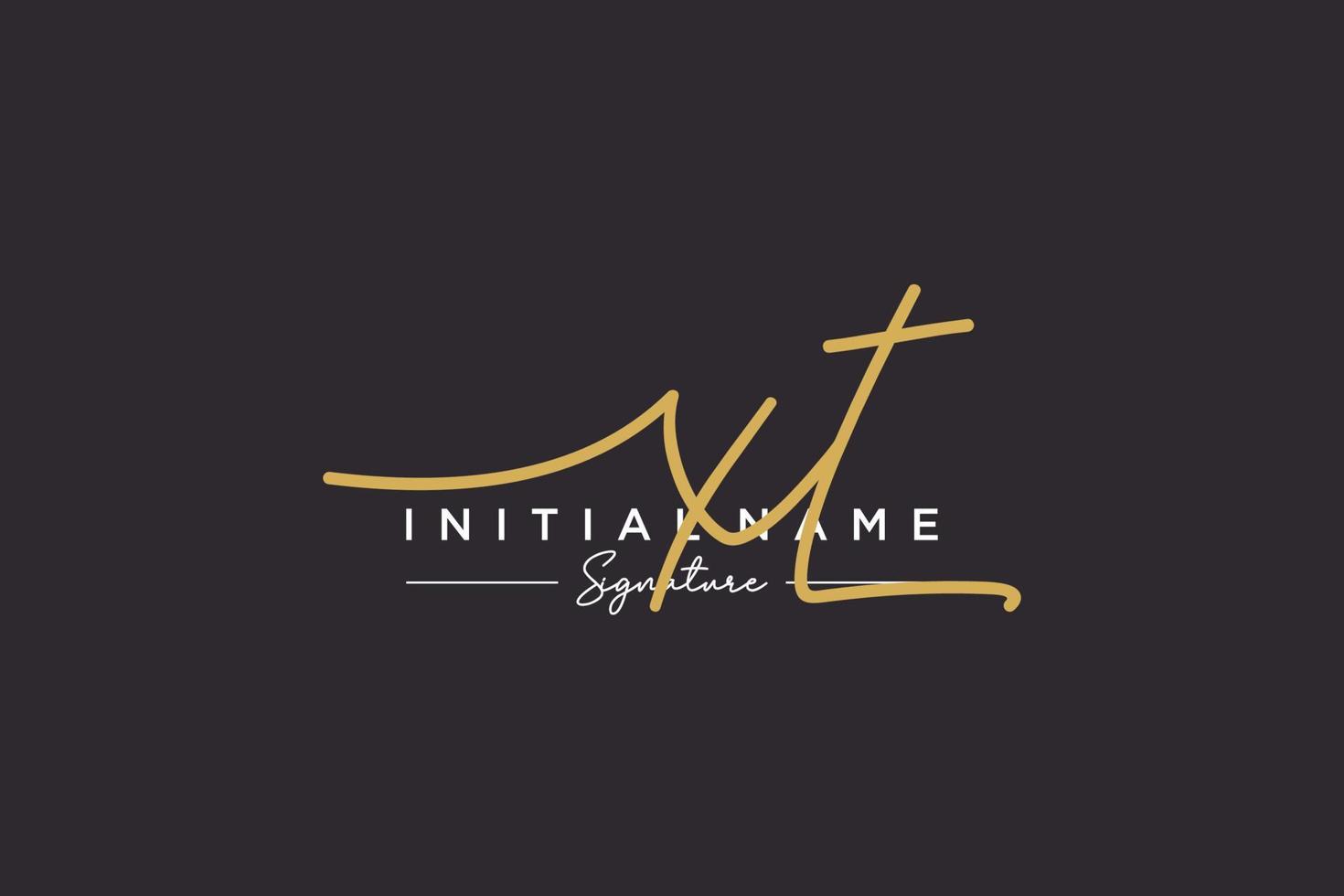 Initial XT signature logo template vector. Hand drawn Calligraphy lettering Vector illustration.