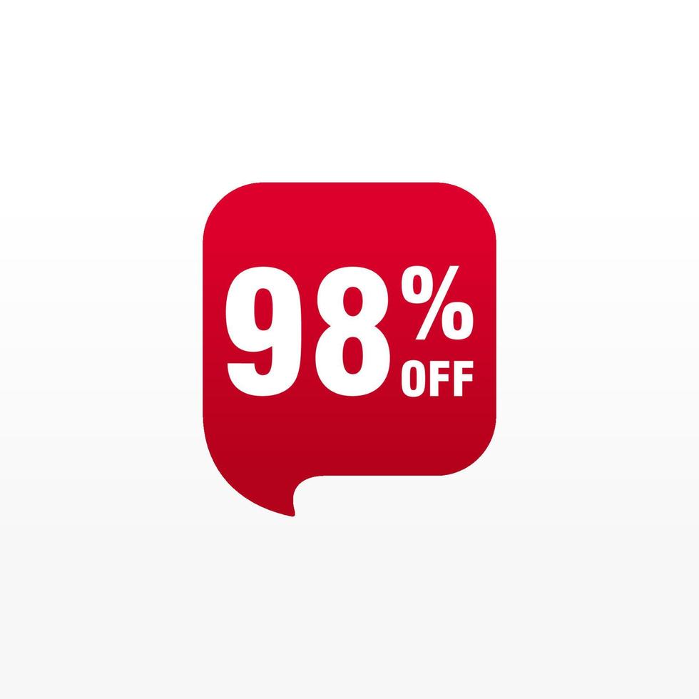 98 discount, Sales Vector badges for Labels, , Stickers, Banners, Tags, Web Stickers, New offer. Discount origami sign banner.