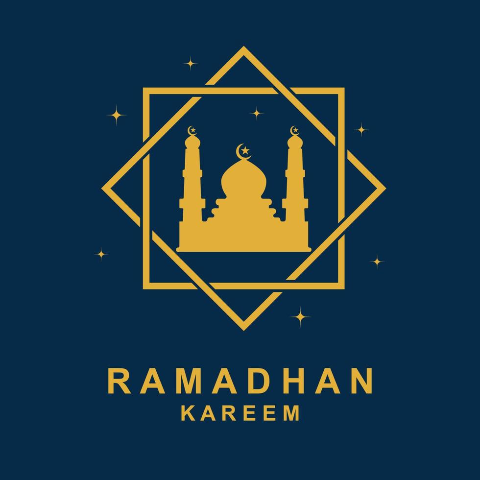 ramadan logo vector, ramadan flyer image with template illustration vector