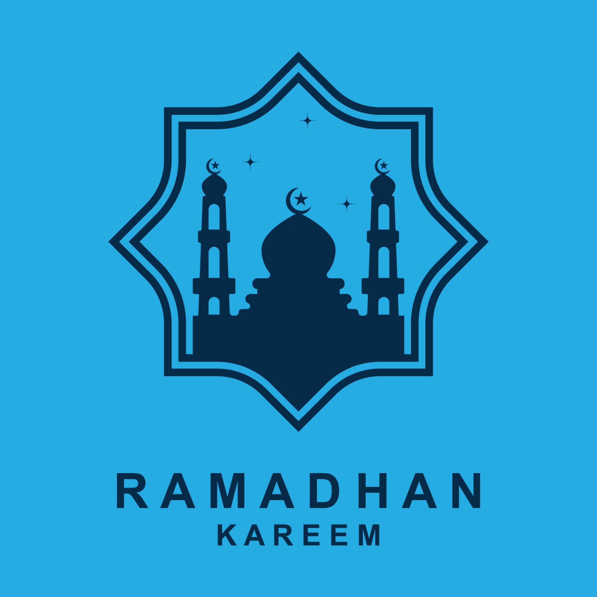 ramadan logo vector, ramadan flyer image with template illustration
