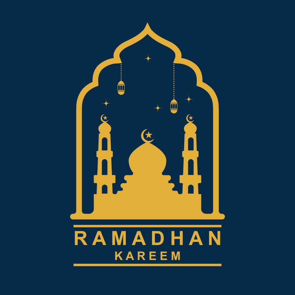 ramadan logo vector, ramadan flyer image with template illustration vector