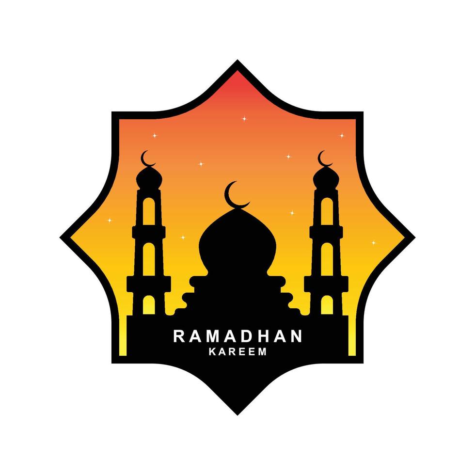 ramadan logo vector, ramadan flyer image with template illustration vector
