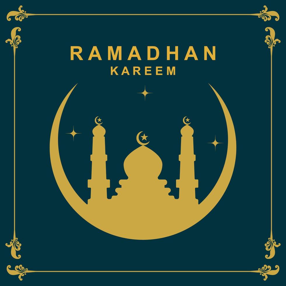 ramadan logo vector, ramadan flyer image with template illustration vector