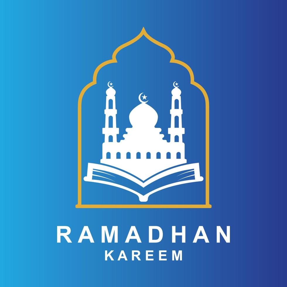 ramadan logo vector, ramadan flyer image with template illustration vector