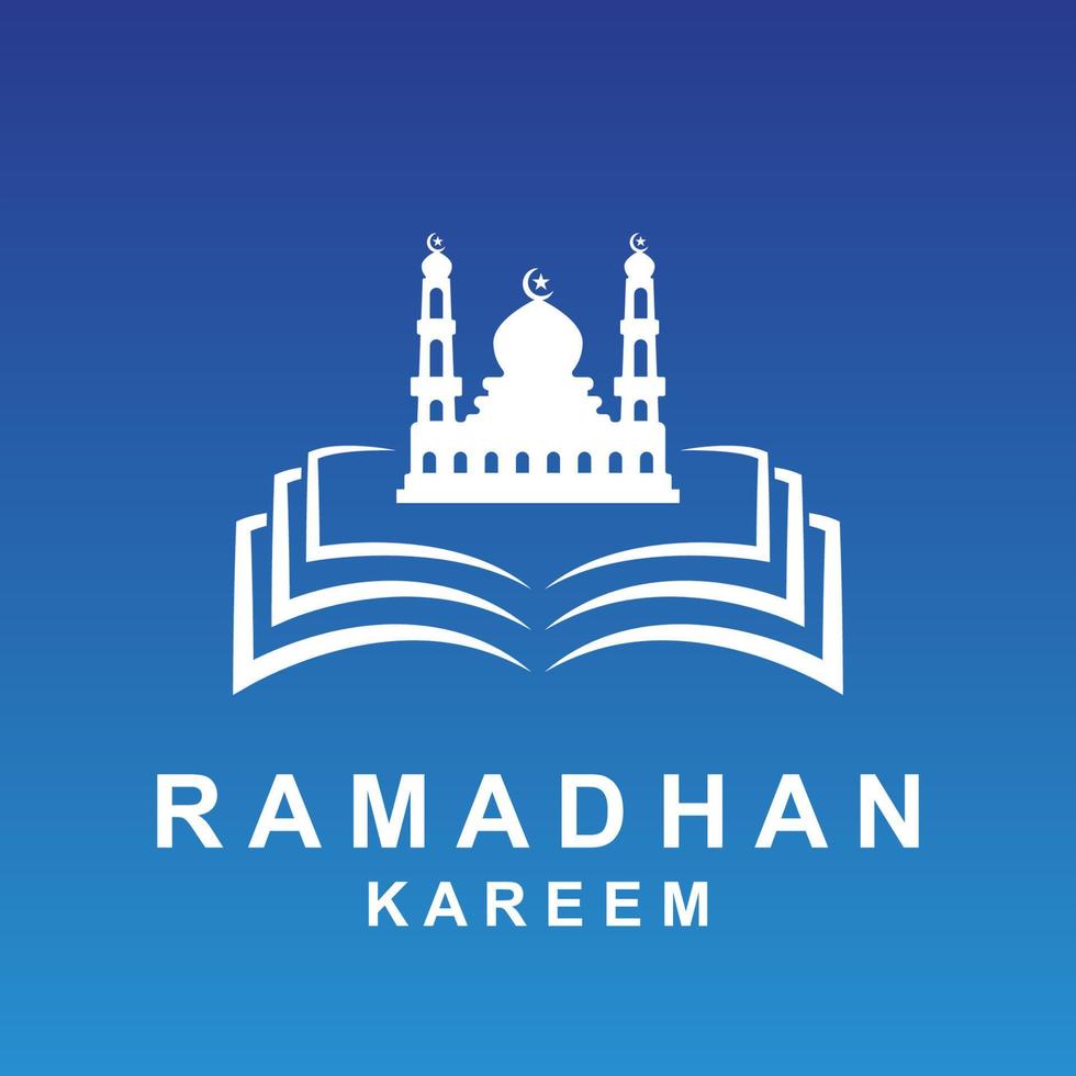 ramadan logo vector, ramadan flyer image con plantilla de ilustración vector