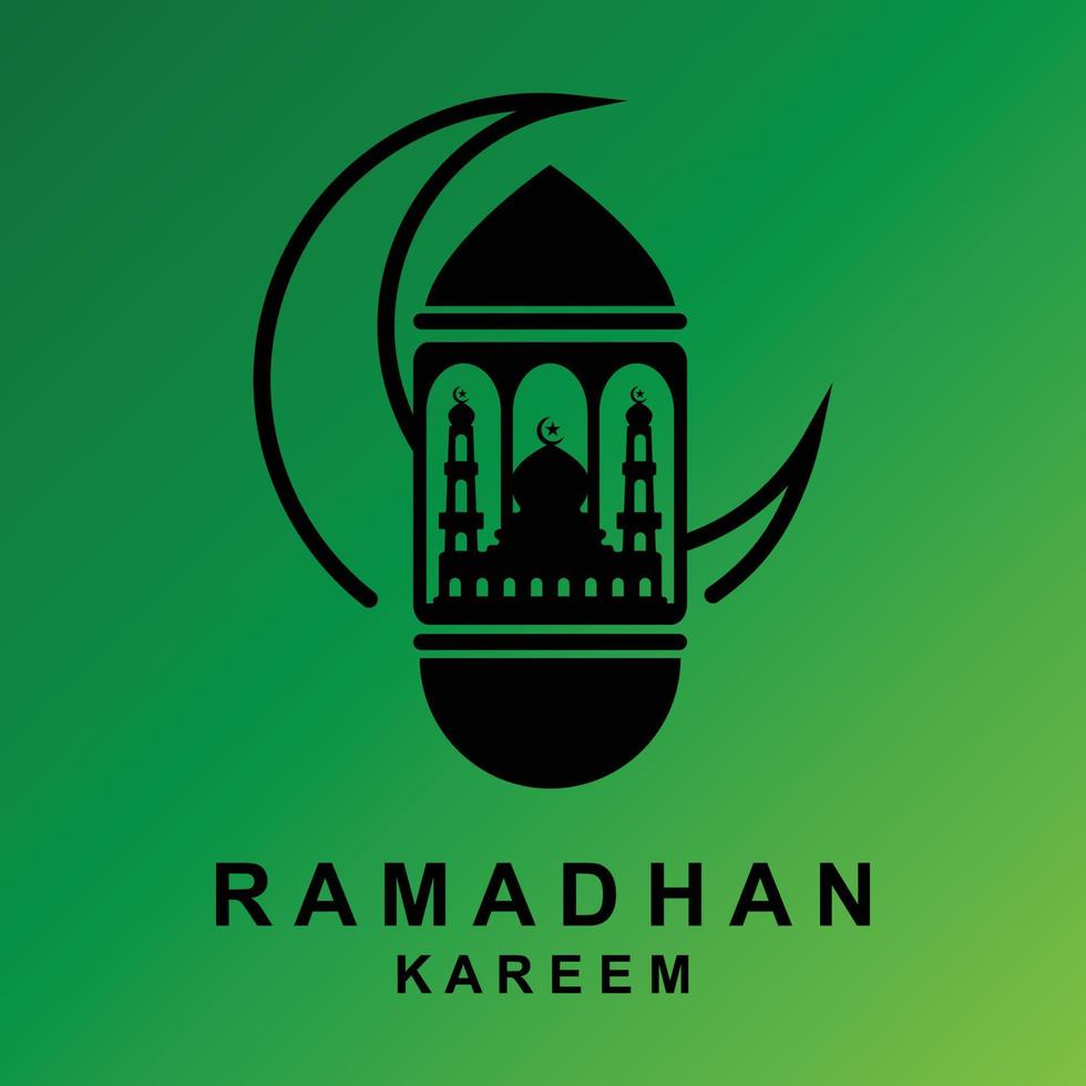 ramadan logo vector, ramadan flyer image with template illustration vector