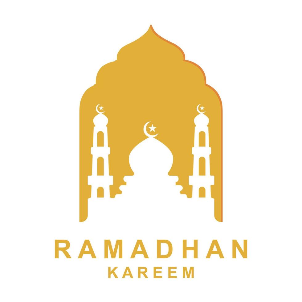ramadan logo vector, ramadan flyer image with template illustration vector