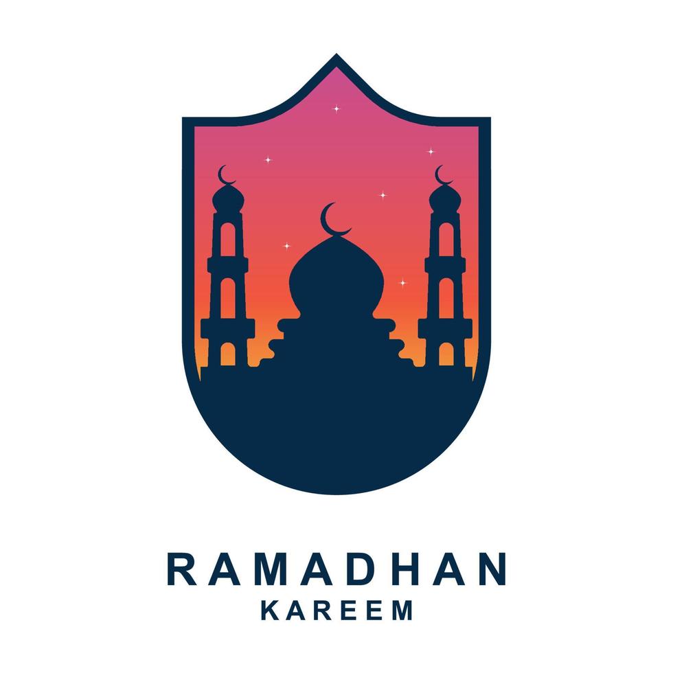 ramadan logo vector, ramadan flyer image with template illustration vector