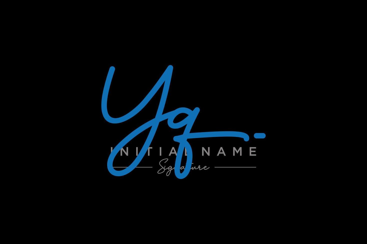 Initial YQ signature logo template vector. Hand drawn Calligraphy lettering Vector illustration.