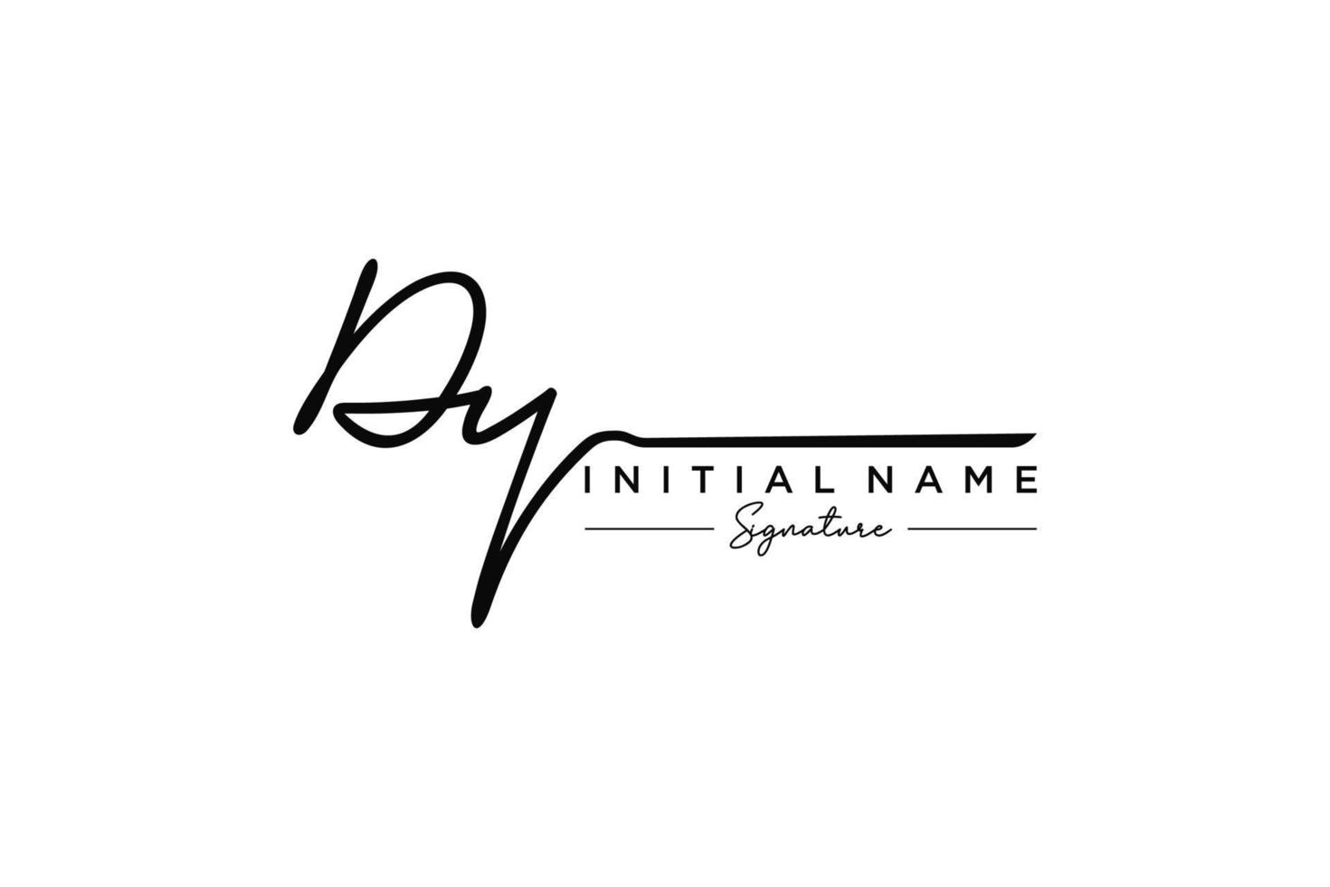 Initial DY signature logo template vector. Hand drawn Calligraphy lettering Vector illustration.